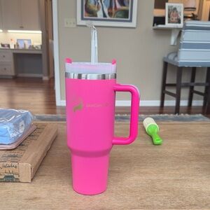 Pink Insulated Tumbler with Handle